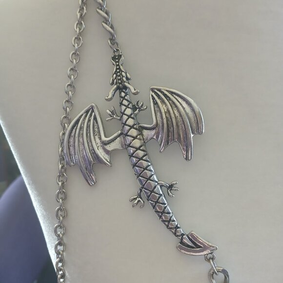 Dragon Crossbody Chain Costume Daenerys Kaleesi Fantasy Castlecore Cosplay - Picture 2 of 6